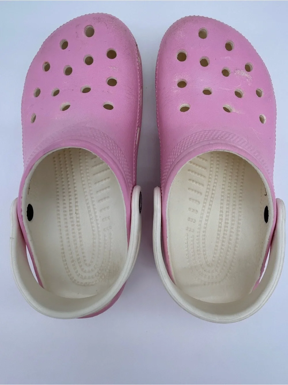 Crocs Pink Foam Slip-On with Cream Footbed Size J3